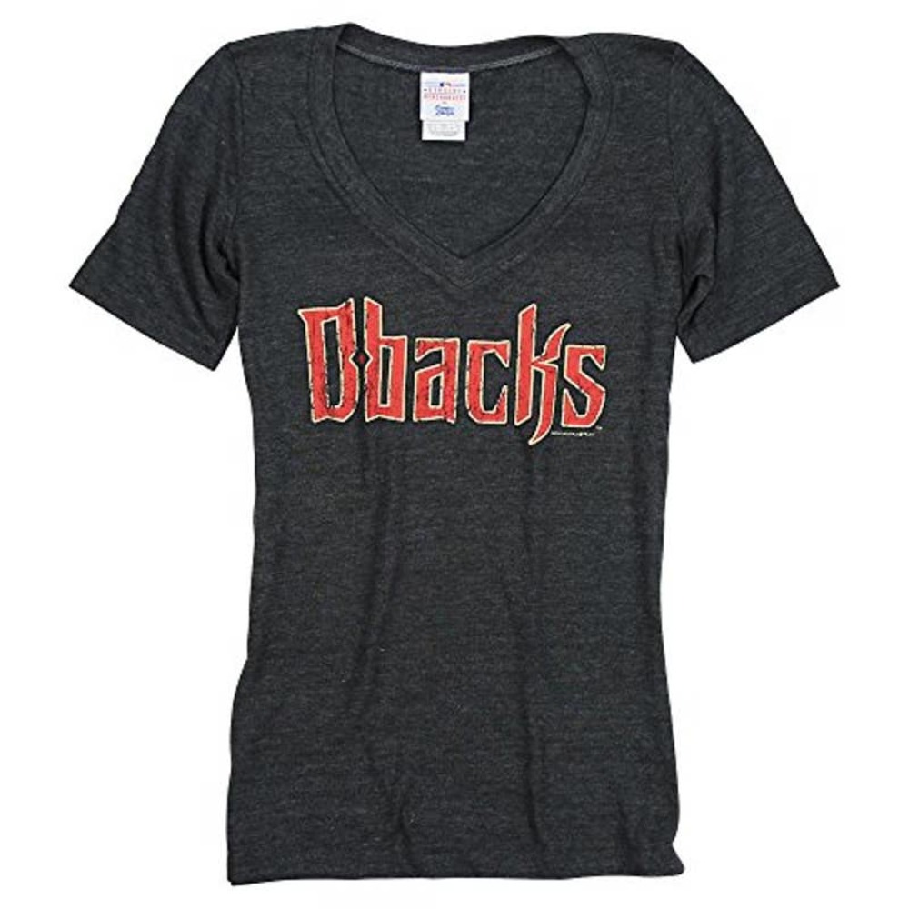 Women’s MLB Clssic Team V-Neck T-Shirt (Arizona Diamondbacks, Large)